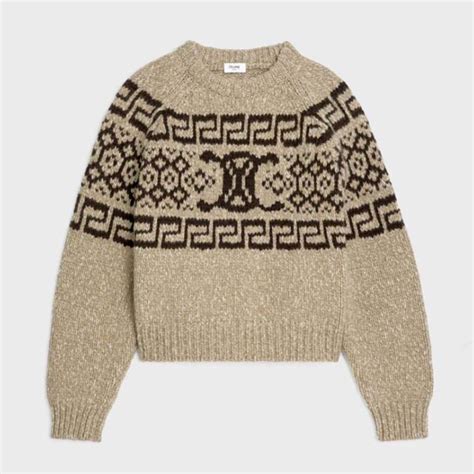 Women's Triomphe crew neck sweater in mohair and silk 